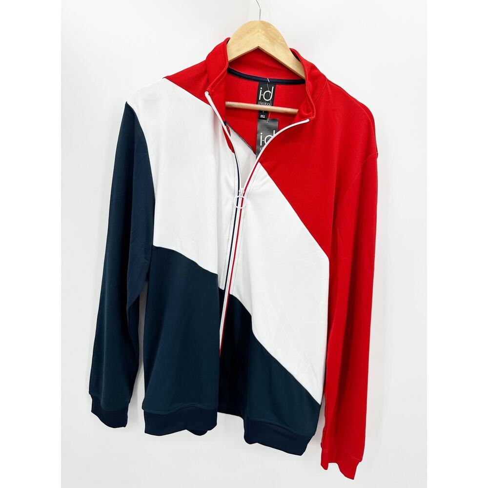 Ideology Red White Blue Full Zip Long Sleeve Jacket Men's Size Large L